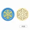 Sellos de Cera Serie Navideña con Diseños de Muñeco de Nieve, Copo de Nieve y Reno, Varios Estilos, Cabezales de Cobre para Diario y Sellado de Sobres