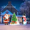 3 Peças de Placas de Natal para Jardim, Papai Noel, Boneco de Neve, Árvore de Natal Decorações Festivas, Cartões de Encaixe Externos, Estilo Quente