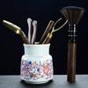 Color Esmalte Doméstico Ceremonia del Té Seis Caballeros Ébano Pluma de Té Cuchillo de Té Combinación Daquan Juego de Té Kung Fu Accesorios Bandeja de Té Pinzas para Té
