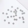 Base de Flor con Cuentas Chapada en Oro Real de 18K Separador Copo de Nieve de 4 mm Collar Pulsera Rellenos de Oro de 14K Separador Accesorios para Joyería DIY