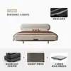 Cabecero de Cama con Respaldo Ultradelgado de Acero Ecológico, Cama de Cuero Genuino Estilo Vintage, Cama Doble Sin Bordes Francesa Retro para Apartamento Pequeño Infantil