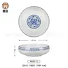 Plato de melamina imitación porcelana resistente a caídas retro azul y blanco plato de plato de acompañamiento de restaurante de restaurante plato de plato de acompañamiento de restaurante