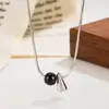 Collar de Cono de Ágata Negra, Nuevo Modelo de Moda Más Vendido del Año, Diseño de Nicho de Lujo Ligero, Sensación de Alta Gama, Cadena para Clavícula Versátil y Única para Mujeres