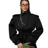 Casaco Trench Versátil para o Dia a Dia Feminino, Design de Nicho Estilo Francês, Outono e Inverno, Corte Solto Emagrecedor, Cintura com Amarração, Manga Longa, Gola Lapela