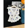 Camisola Bordada Vintage com Recortes para Mulheres, Cardigan de Tricô para Verão, Top sem Mangas para Camadas, Novo Estilo