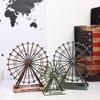 Noria giratoria de hierro vintage, decoración creativa para el hogar, escritorio, modelo de metal, artesanía, regalo de cumpleaños