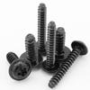 Acero inoxidable 304 negro interior cabeza de flor de ciruelo con arandela cola plana tornillo autorroscante cabeza de flor de ciruelo con tornillo intermedio M3/M4/M5