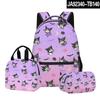 3D Nuevo Producto Impreso Sanrio kuromi kuromi Estudiante Mochila Escolar Bolso para el Almuerzo Estuche para Lápices Set de Tres Piezas