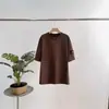 Versión Alta Exportación Transfronteriza Nuevo S t O Piedra Brújula Color Puro Pulsera Camiseta de Manga Corta Cuello Redondo Tendencia para Hombre