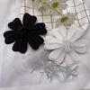 Manufatura spot patch de tecido flor de cinco pétalas dupla camada com contas de cristal feitas à mão decoração para roupas meias materiais auxiliares DIY joias