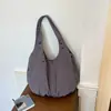 Bolsa de Hombro Cruzada de Nylon de Gran Capacidad, Moda, Estilo Casual Perezoso Simple de Nicho Ins Coreano, Bolso Tote para Mujer