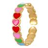 Europa y Estados Unidos anillo de gota de joyería transfronteriza amor cruz hojas tejidas flor anillo de acero inoxidable femenino sensación de alta gama