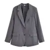 Conjunto de traje a rayas de mezcla para mujer, de comercio exterior transfronterizo, estilo otoño para ir al trabajo, con chaqueta de solapa y falda plisada de cintura media