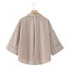 Exportación Transfronteriza Ropa de Mujer Verano 2025 Estilo Europeo y Americano Rayas en Contraste Casual Camisa de Manga Ancha Tops para Mujer M86820F