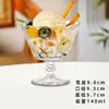 Taza Creativa de Vidrio Estilo Europeo para Batidos, Vaso para Jugos Casero, Bol para Pudín, Bol para Postres, Taza de Ensalada de Frutas y Helados para Restaurante