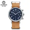 Reloj de Hombre Suizo Augusten Seis Manecillas Multifuncional Moda Simple Cuarzo Casual Luminoso Correa de Primera Capa 6081A