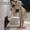 Nuevo modelo transfronterizo de portarrollos de papel higiénico empotrado de acero inoxidable 304 y papelera oculta para baños domésticos