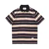 Nueva Camiseta Casual de Rayas Irregulares con Cuello Solapa, Camiseta de Hombre con Rayas Gruesas, Polo de Manga Corta Resistente de Rayas