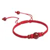 Pulsera Roja de Ágata Roja Año del Pájaro Cuerda Roja Pulsera de Pareja Tejida a Mano Cuerda Roja de Mano DIY Muñeca Cuerda Roja Joyería Explosiva