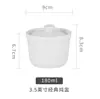 Olla de Cerámica para Estofado, Olla de Estofado Impermeable Específica para Hotel con Tapa, Olla Pequeña para Estofado, Taza para Sopa, Taza para Nido de Pájaro, Taza para Postre, Bol para Huevo al Vapor, Porción Individual