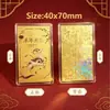 Adesivos adesivos personalizados de ouro puro 2mg para celulares para o Ano da Ovelha, cartões dourados para prosperidade, brindes promocionais festivos