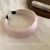 Diadema con Diseño de Corona Alta para Hacer que el Rostro Parezca Más Pequeño, Lujo Ligero, Antideslizante, Tejido, Patrón de Cuadros y Lunares, Sensación de Alta Gama para Adultos y Mujeres Jóvenes