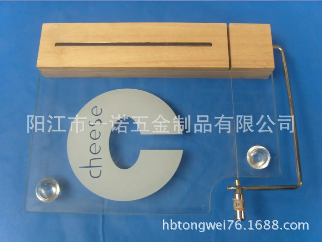 P-019QB玻璃砧板菜板芝士奶酪奶油板五金切刀线切芝士切片