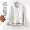 Chaqueta Corta de Cuero para Mujer con Cuello Alto y Cinturón de Corbata, Nuevo Estilo Otoño e Invierno, Elegante Abrigo de Piel de Oveja, Tallas Grandes de Moda