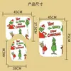 Novo conjunto de cortina de chuveiro de Natal, série de Natal com Papai Noel dourado, conjunto de cortina de chuveiro de banheiro de quatro peças, direto do fabricante