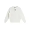 MAOQIAOYI Suéter de Punto Retro con Cuello Henley Otoño Invierno para Hombre Mujer Pareja Jersey de Punto Prenda Exterior YS122