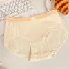 Nueva Nube de Luna Blanca Jacquard Piel Dulce Algodón 7A Ropa Interior para Mujer Suave Transpirable Color Macarrón
