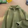 Suéter de media cremallera para hombre otoño e invierno cuello alto marca de moda camisa base estilo coreano top interior suéter de punto casual estilo pareja