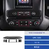 Adequado para 14-18 Gmc 1500 Modificação de Interior de Carro Couro Camurça Painel de Controle Central Controle de CD Adesivo Decorativo