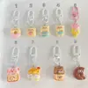 Llavero Colgante de Dibujos Animados Lindos Accesorios de Resina Kit de Materiales para Decoración de Funda de Teléfono, Pasador de Pelo DIY con Pegamento de Crema