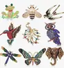 Venta Caliente Transfronteriza Moda Europea y Americana Broche de Abeja Mariposa Pin de Escorpión Libélula Femenino Corsage de Elefante Búho Lagarto