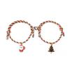 Pulseras Navideñas con Imanes de Corazón que se Atraen Mutuamente, un Regalo para Parejas o Mejores Amigos, Edición Limitada Navideña Específica para las Fiestas