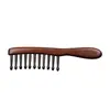 Pente de Dentes de Sândalo Doméstico Grande Pente de Dentes Largos Pente de Massagem Pente para Terapia Capilar para Desobstruir Meridianos