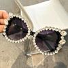 Óculos de Sol Oversized de Designer para Mulheres - Detalhes em Cristal Montados à Mão + Chique de Estilo Urbano
