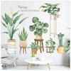 Folhas de plantas verdes de verão adesivos de parede grandes sala de estar quarto decorativos autoadesivos AY10078 verde em pó