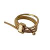 Anillo Retráctil Hueso de Serpiente Estilo Francés Lujo Ligero Diseño Nicho de Alta Gama Elegante Simple Metal Ajustable Anillo Anillo
