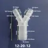 Conector de manguera de tubería de agua de tres vías en forma de Y, accesorios, distribuidor, unión de plástico, adaptador divisor