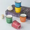 Calcomanía Artesanal Creativa Europea Personalizada Profesional Taza de Cerámica Taza de Espresso Hogar Té Kung Fu Logo Personalizado