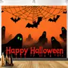 Colgante de Pared Halloween Terror Oscuro Araña Gigante Telaraña Fantasma Calavera Decoración de Pared Tapiz Venta al por Mayor