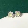 Nuevos Pendientes de Jade Calcedonia China para Mujer Pendientes de Otoño e Invierno Pendientes de Alta Gama para Mujer 2025 para Madre Nuevas Explosiones