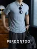 "Artesanía de Alta Gama" Camisa Polo para Hombre Fresca y Transpirable de Algodón Amoniaco con Cuello Campana, Casual de Negocios, Versátil, Color Sólido, Camiseta de Manga Corta