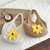 Bolso Tote de Verano Fresco, Sencillo y Casual, Tejido Calado para Mujer, Ligero, Gran Capacidad, Bolso de Hombro Versátil Estilo Vacacional