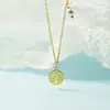 Colar de Pérolas para Mulheres, Estilo Minimalista de Verão, Pingente Dupla Felicidade de Pérola, Corrente para Clavícula, Modelo Novo 2021 de Nicho, Moda Versátil