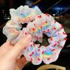 2021 primavera nuevo doble arcoíris anillo para el cabello de intestino grueso de malla de hilo anillo para el cabello Super hada dulce cuerda para el cabello organza hilo accesorios para el cabello