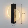 Lámpara de Pared Acrílica de Lujo Ligero Sala de Estar Nórdica Pared de Fondo de TV Dormitorio Mesita de Noche Creativa Cálida Pasillo