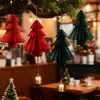 Origami de Navidad Árbol de Navidad Escena de Ventana de Recepción de Hotel Diseño Árbol de Papel de Panal Decoración de Escritorio Colgante Pequeño
